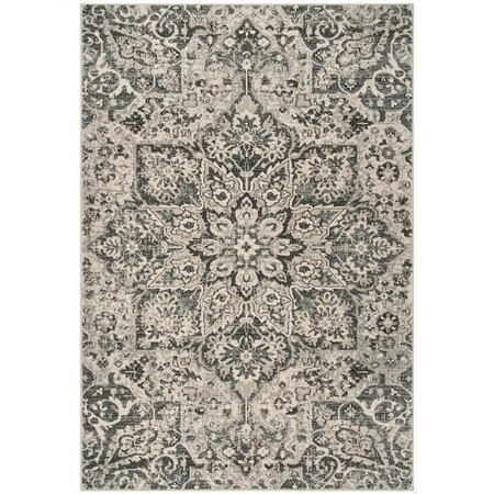 Safavieh 3 x 5 ft. Carmel Power Loomed Area RugGrey & Ivory CAR280F-3